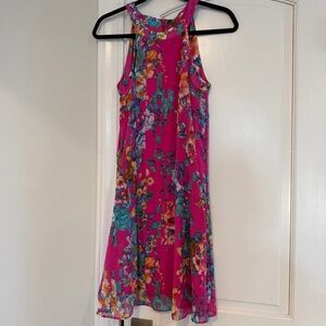 NWOT Y2K Betsey Johnson Halter Pink Floral Babydoll Dress 2
